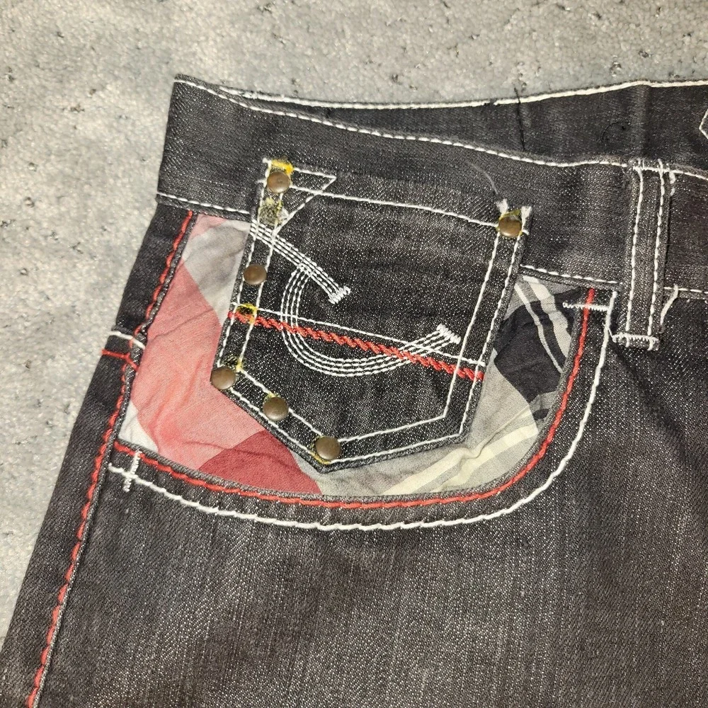 Red Ape Jeans Mens 40x32 Black Wide Leg Baggy Relaxed‎ High Rise Streetwear